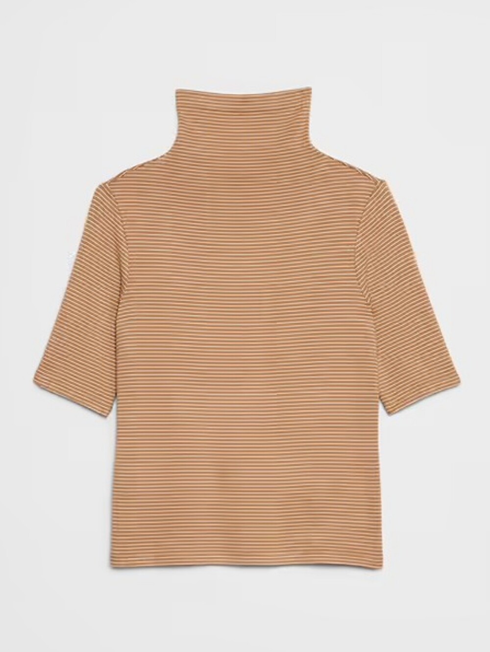 NWT BANANA REPUBLIC | $50 Soft Luxe Striped Turtleneck Top - Picture 4 of 4